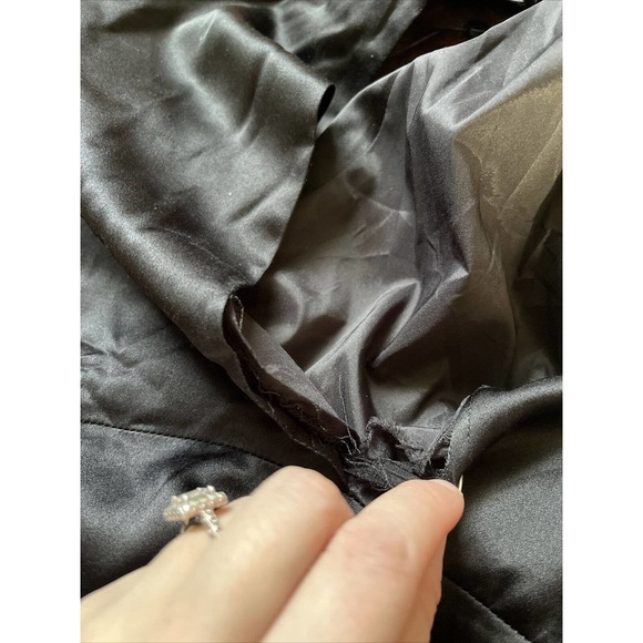 NWD Cinq A Sept Naya Black Silk Ruched Asymmetric Silk High Neck Dress Sz 2 - Picture 10 of 12